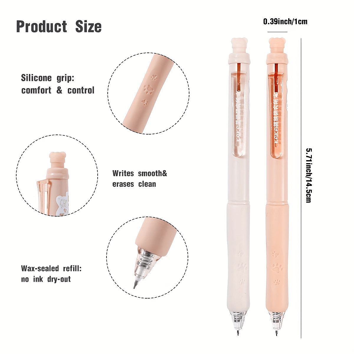 Retractable Japanese Gel Pen Press Type Pens Student School