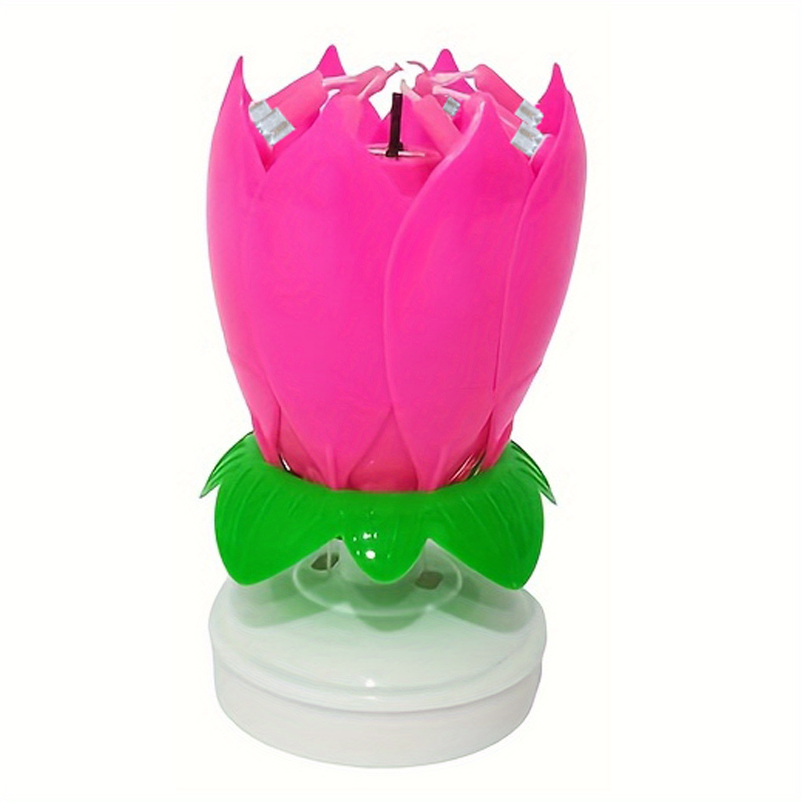 New Romantic Musical Lotus Flower Happy Birthday Party Gift Candle Lights  creative birthday candle music candle multi-color flower candle lotus  candle cake candle birthday gifts