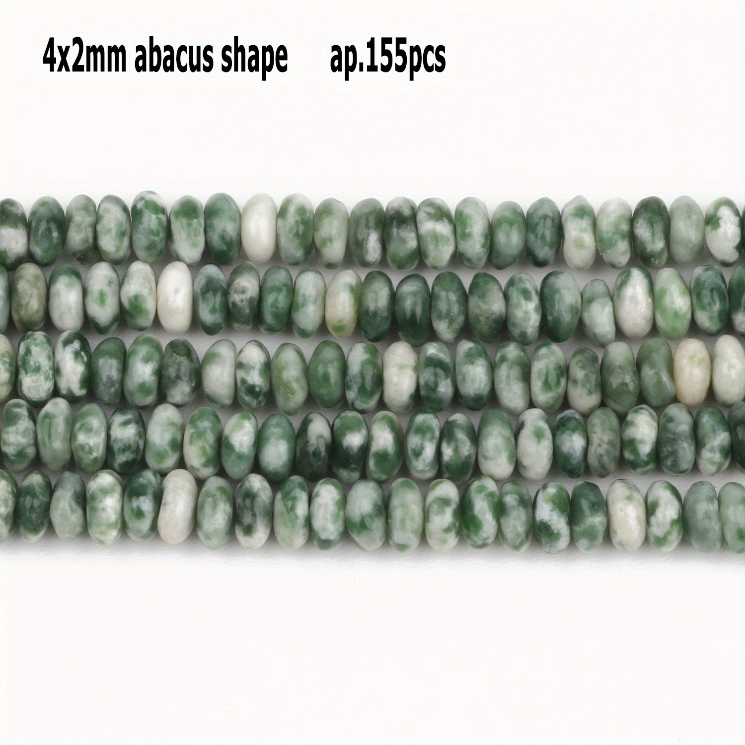 Green Jasper Square Tube Beads, DIY Gemstone Beads - Dearbeads