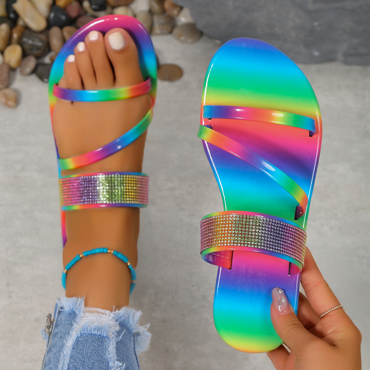 Rainbow store jelly slides