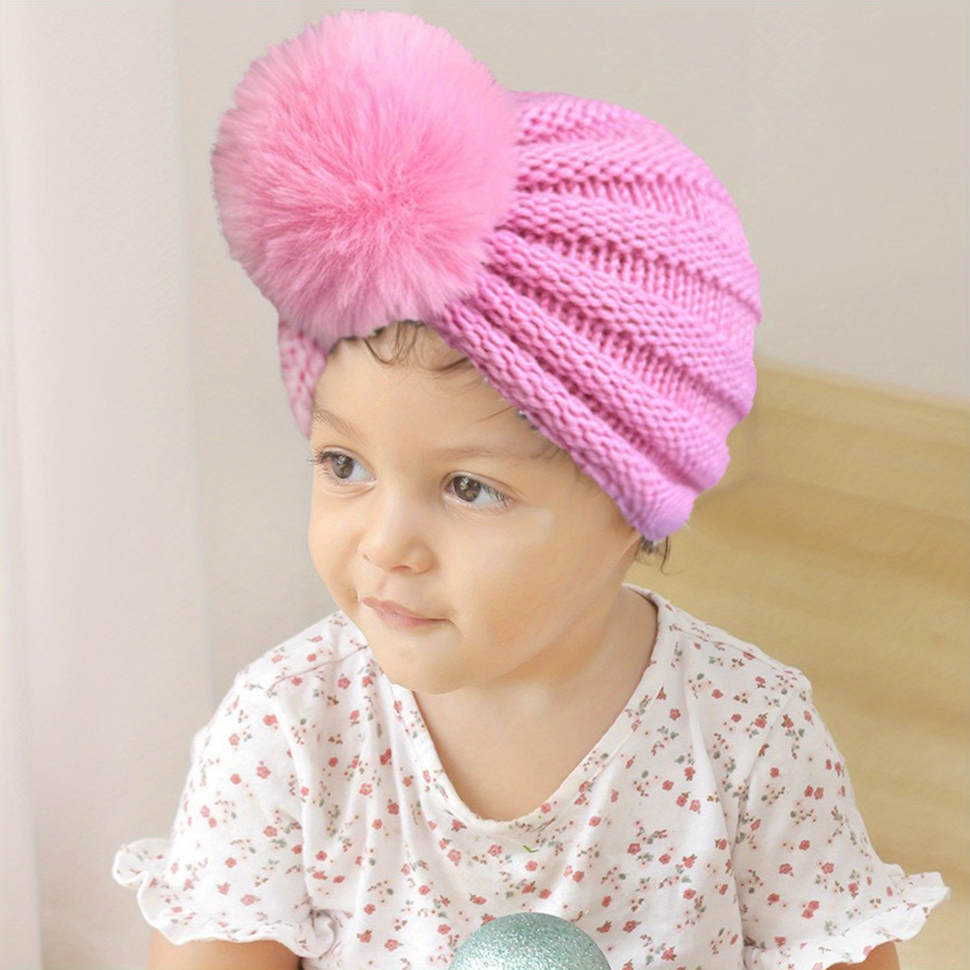 1pc Bonnet tricoté d'hiver pour enfants Convient aux bébés - Temu France