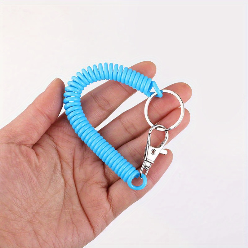 Spring Rope Bracelet Keychain Key Ring Phone Key Cord Clasp - Temu