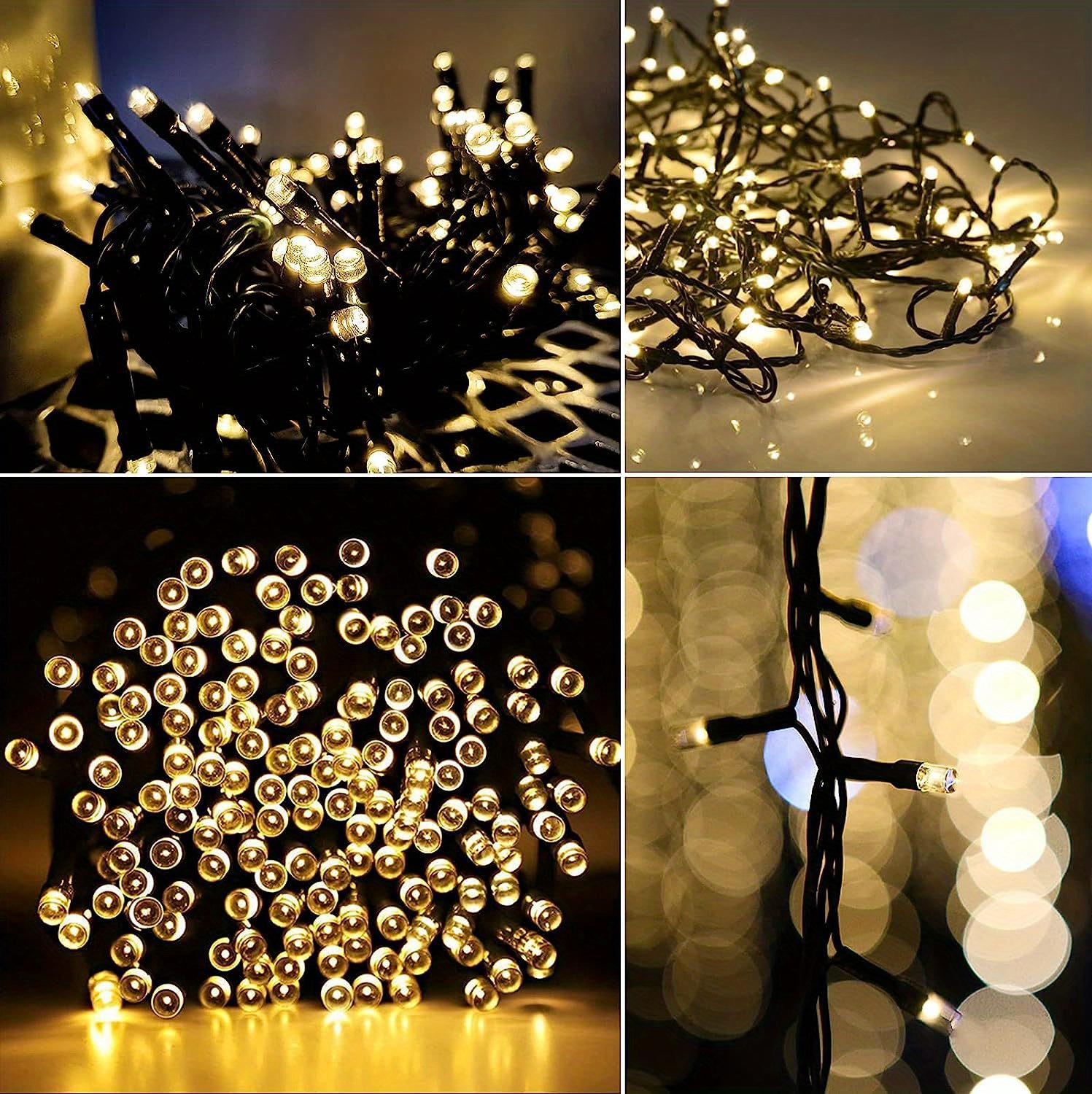 1 pack plug in high brightness lights 300 leds string lights 104ft christmas lights 8 modes waterproof twinkle lights fairy string lights for christmas tree holiday bedroom party patio yard decoration warm white contains memory and timing details 2