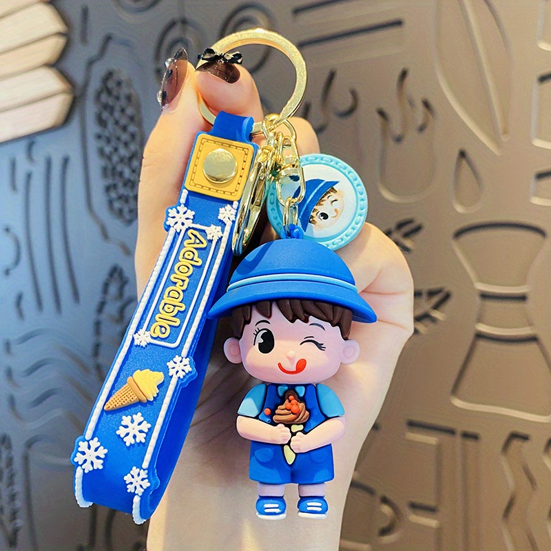 Cute Cartoon Doll Keychain - Adorable Bag Charm And Car Key Ring Accessory  - Temu Austria