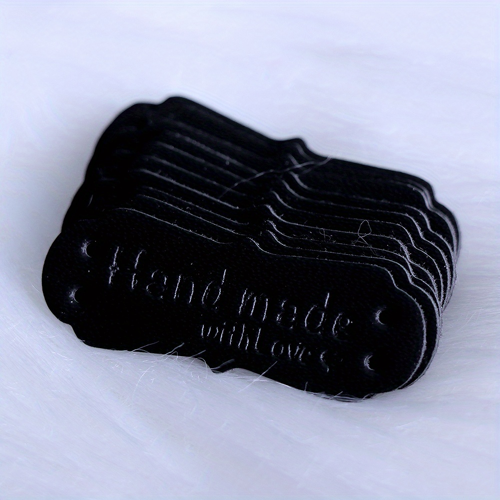 Handmade Labels Clothing Hand Made Embossed Tags Faux Pu - Temu