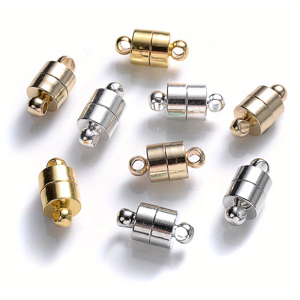 10 Pairs Heart Magnet Connector Clasp End Connector Round Magnetic Charms  For Lovers Bracelet DIY Jewelry Making Accessories