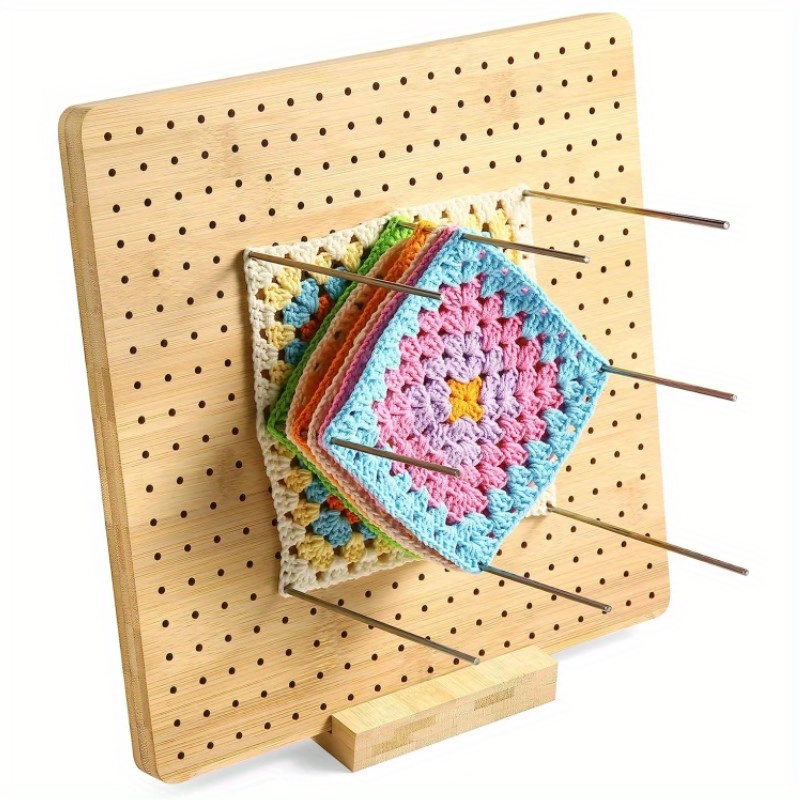 Crochet Blocking Board With Pins Wooden Square Crochet Knitting Board  Multi-Purpose Flexible Knitting Supplies Perfect Gift - AliExpress
