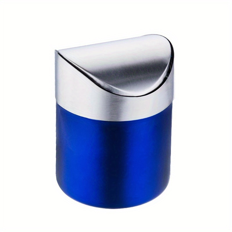 trash can with lid Galvanized Trash Can with Lid Desktop Garbage Bin Small