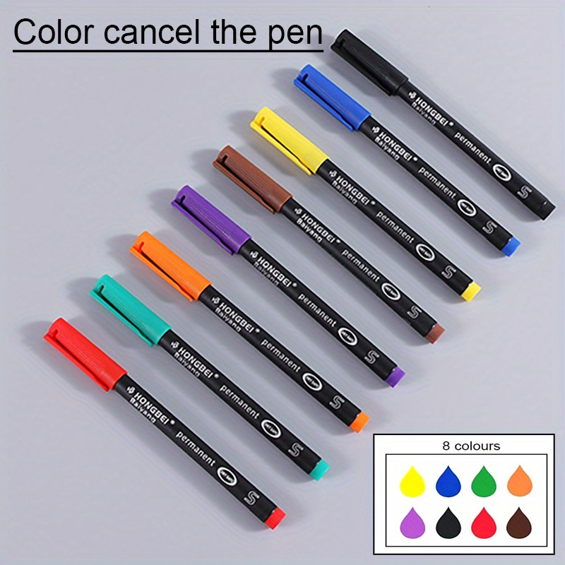 STAEDTLER Lumocolor Permanent Marker Pens FINE tip 8 COLOURS