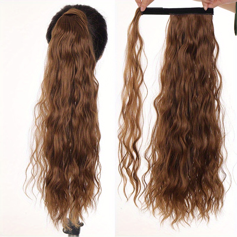 Corn Curly Drawstring Ponytail Hair Extension Long Curly Wavy Ponytail