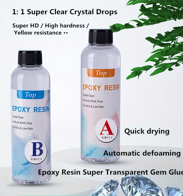 Ab Epoxy Resin Glue High Viscosity Curing Agent Crystal - Temu