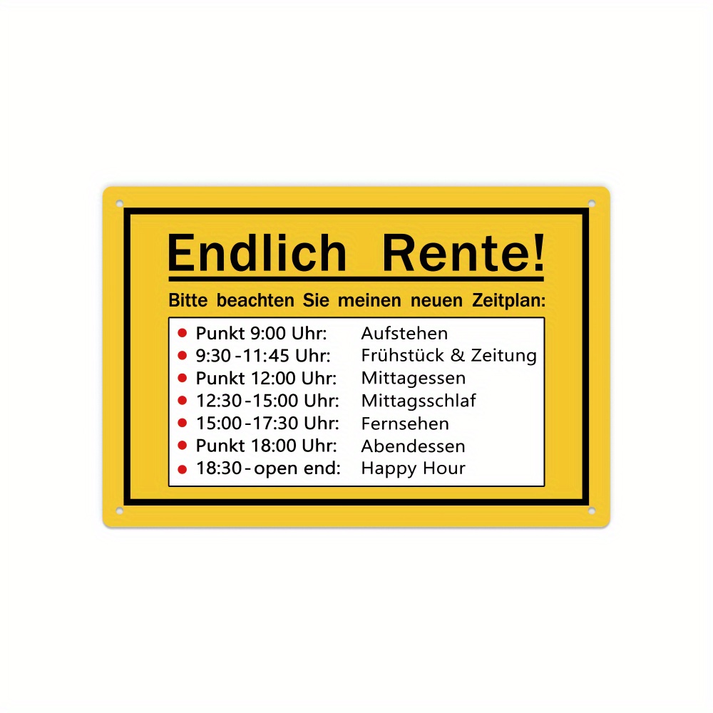 Image of Vintage Retirement Metal Tin Sign - Perfect Wall Art Decor Gift For Family, & Colleagues, 7.9 X 11.8 Inches