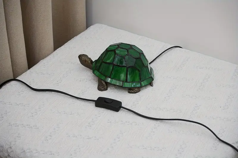 decor, cute green turtle table lamp perfect gift for kids bedroom decor details 5