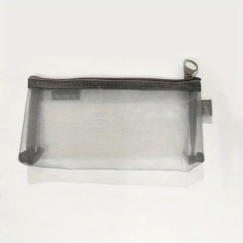 Simple Mesh Pencil Bag, Transparent Nylon Mesh Pencil Case, Large