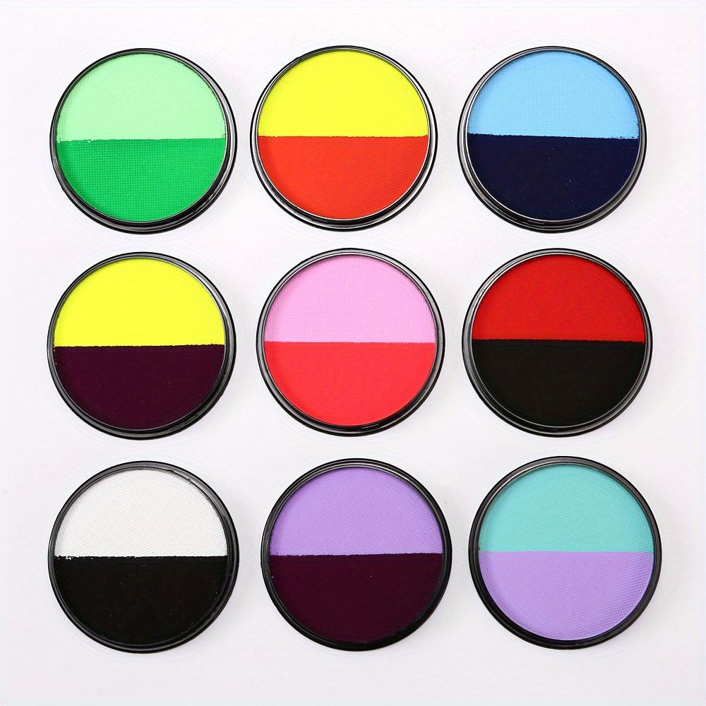 Face Paint Palette Double Split Water Activated Face - Temu