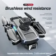 hd dual camera, rmg s99 drone hd dual camera hand gestures to take pictures or videos emergency stop one key take off and landing brushless motor optical flow positioning foldable electric adjustment camera angle four sided obstacle avoidance details 1