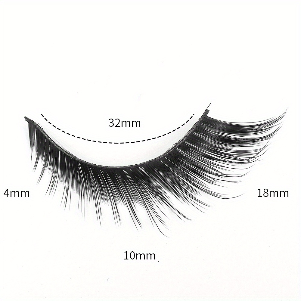 Fox Eyes Lashes Natural Dense Volume Curling Lashes, Ultra Black Eye
