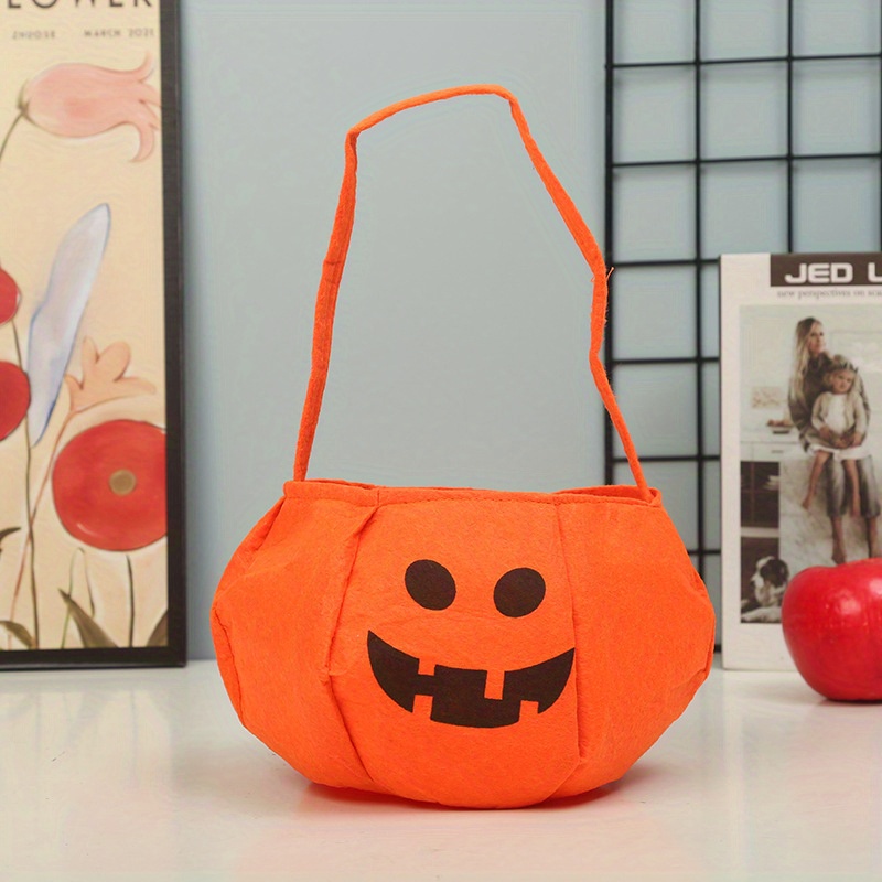 Halloween Non woven Fabric Portable Pumpkin Bag Candy - Temu Australia