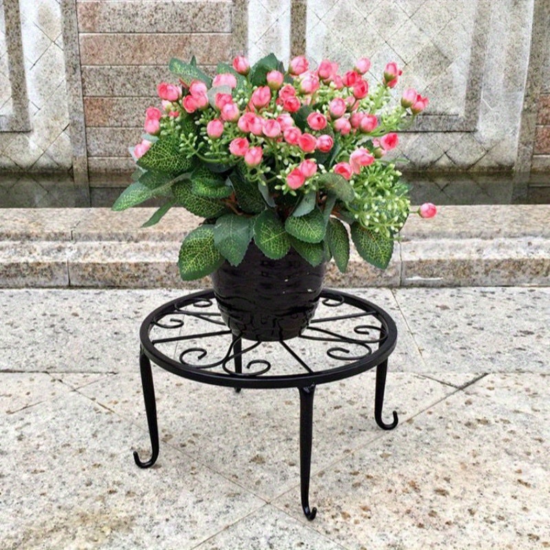 MDLUU Cast Iron Potted Plant Stand 18.8 Inch Tall, 2-Tier Planter Rack,  Heavy Duty Flower Pot Holder for Living Room, Bedroom, Kitchen (Bronze)