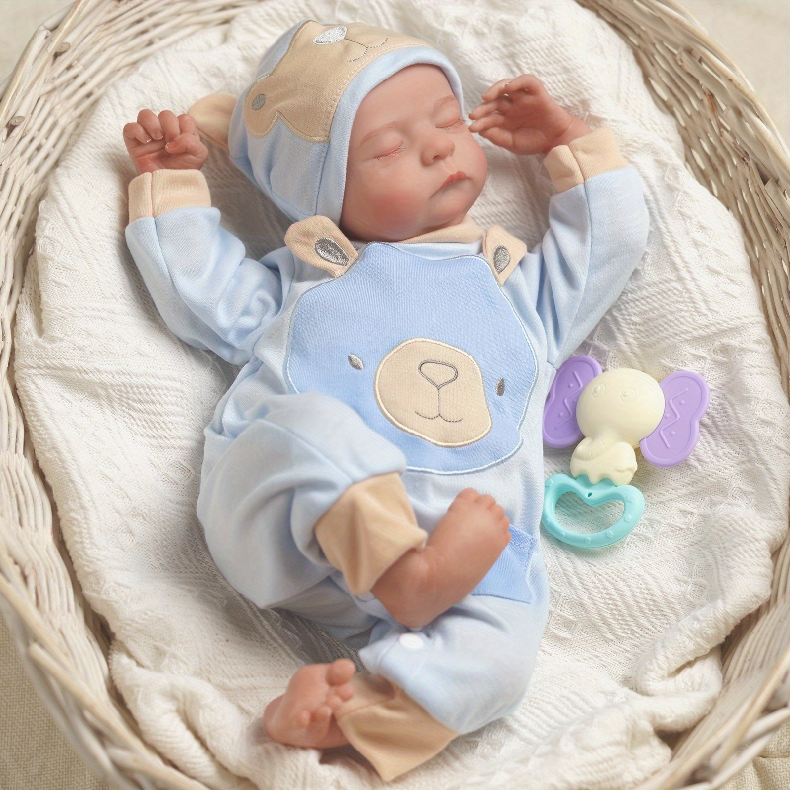 Zero Pam Reborn Baby Dolls 18 Inch Silicone Baby Dolls Sleeping Baby Girl  Doll Eyes Closed Realistic Baby Dolls for Girls Gift