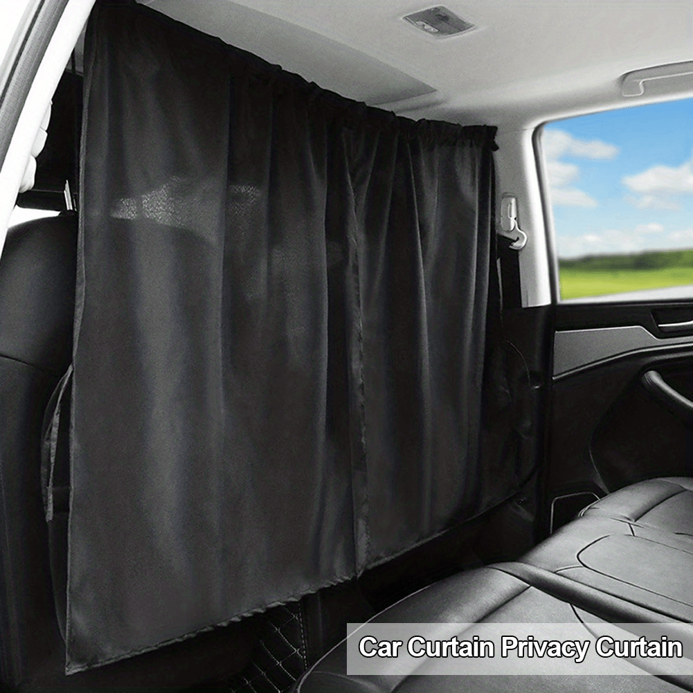 Set of 3 Car Privacy Curtains - 95% Light Blocking Fabric Rear