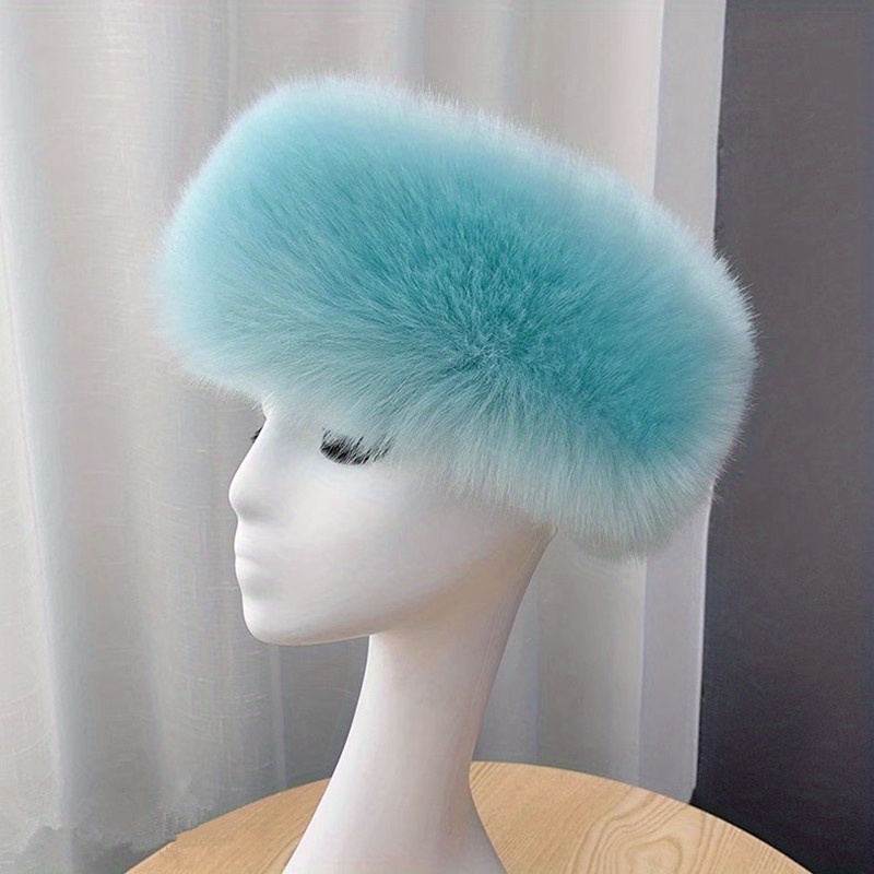 Leaveforme Faux Mink Fox Fur Braided Warm Thick Hat,Faux Fur Hats