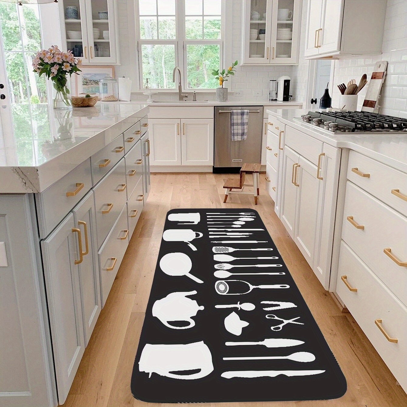 1pc Kitchen Oil-proof Printed Cutting Mat, Waterproof Non-slip