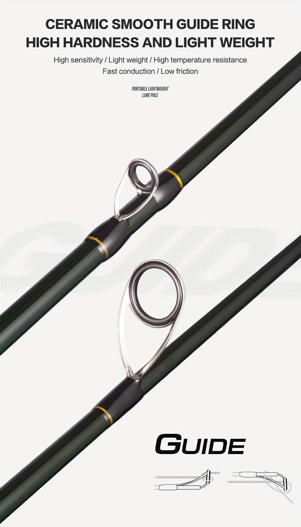 Siechi Carbon Lure Fishing Rod Portable Plug in Straight - Temu United  Kingdom