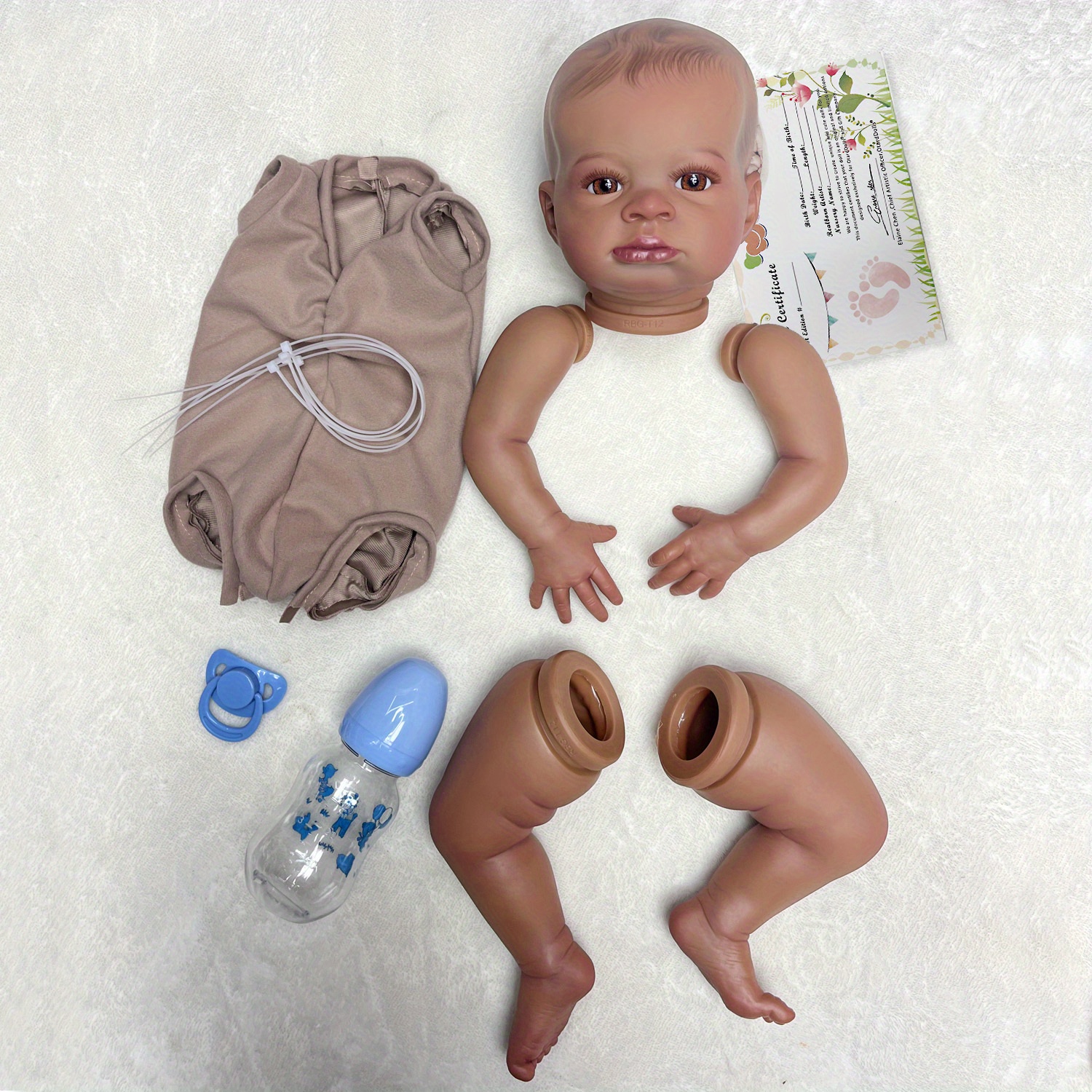 Dark Skin Lanny Reborn Doll Kits 3d Painted Unassembled Blank Kits Diy Soft  Silicone Vinyl Kit Reborn With Lifelike Painted Hair Doll For Family's Gift  - Temu