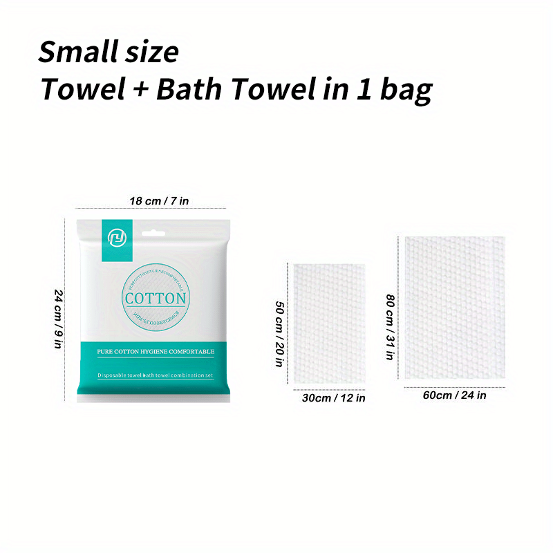 Large Disposable Bath Towels For Camping, Gym, Barber, And More -  Individually Packed And Absorbent - Temu