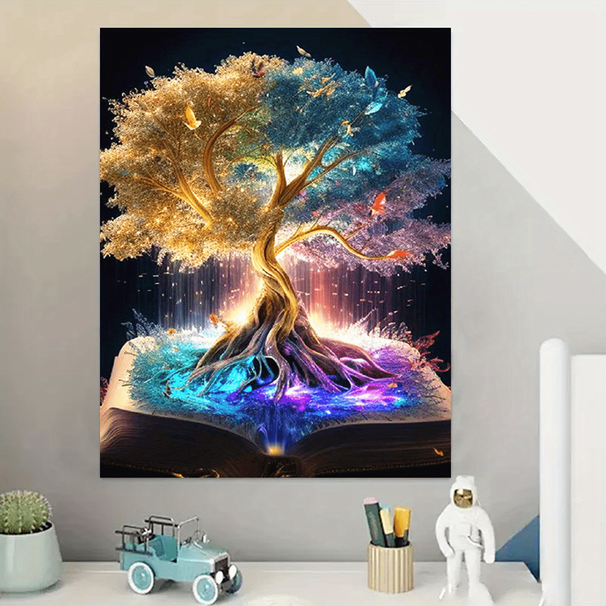 Acquista Cornice fai da te per dipingere con i numeri albero fantastico  paesaggio immagine da colorare con i numeri kit iniziale vernice acrilica  muro regalo fai da te per decorazioni per la