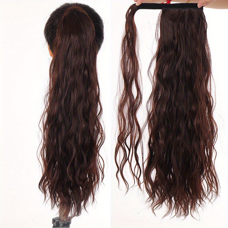 Corn Curly Drawstring Ponytail Hair Extension Long Curly Wavy Ponytail