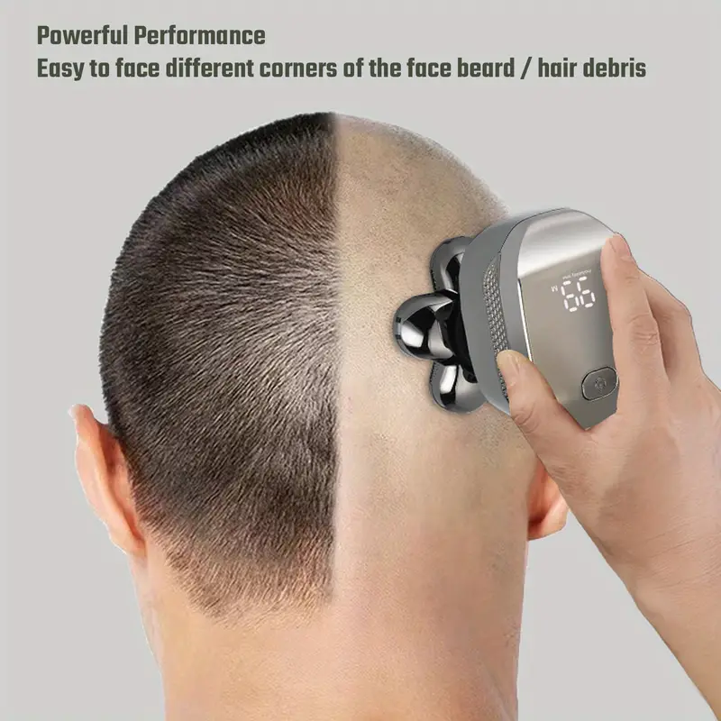 head shaver for men rechargeable usb rechargeable electric razor cordless rotary shavers wet dry waterproof head shavers details 2