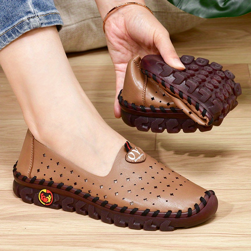 perforated flats women's shoes