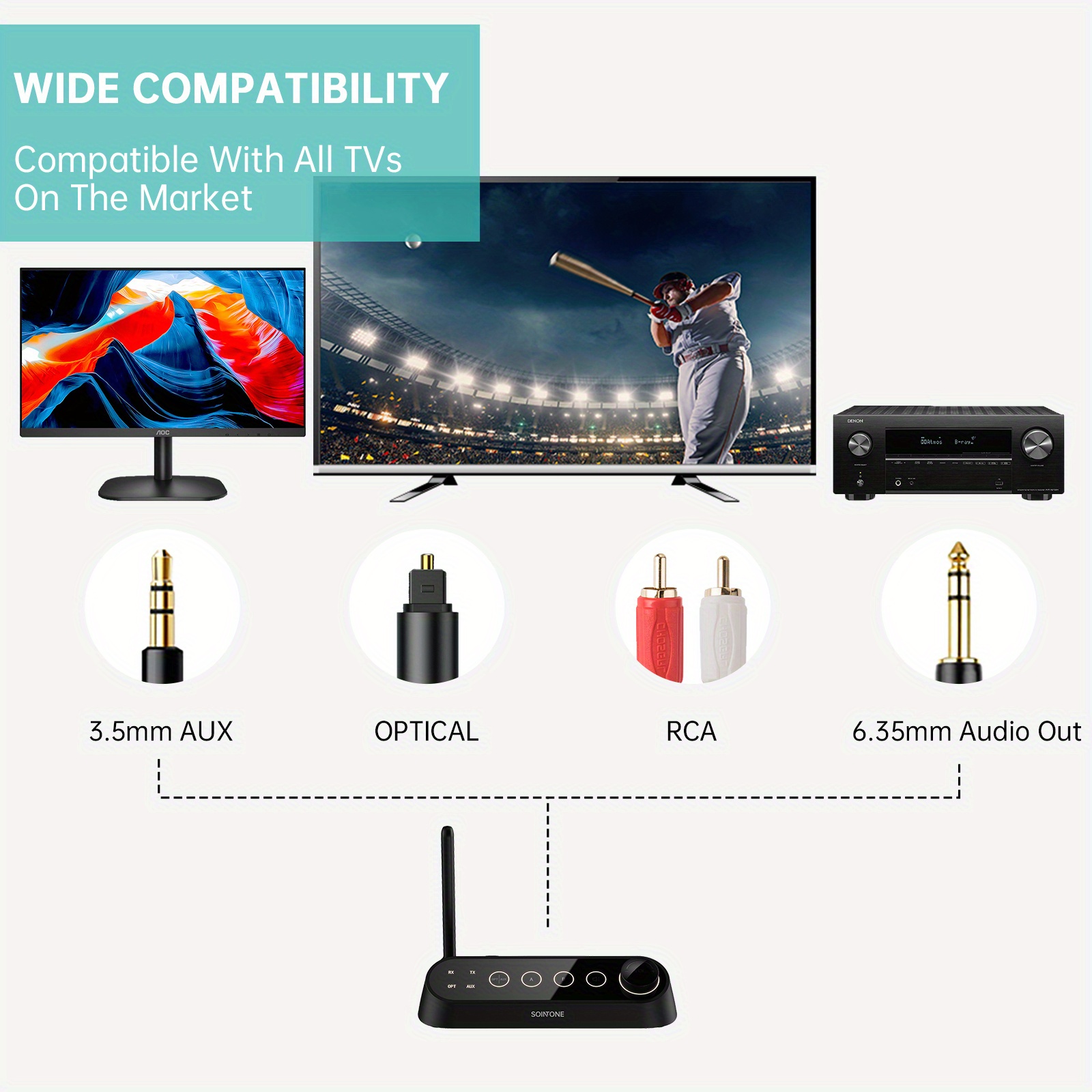 Hff86 Wireless Headphones Tv Watching Wireless Transmitter Temu