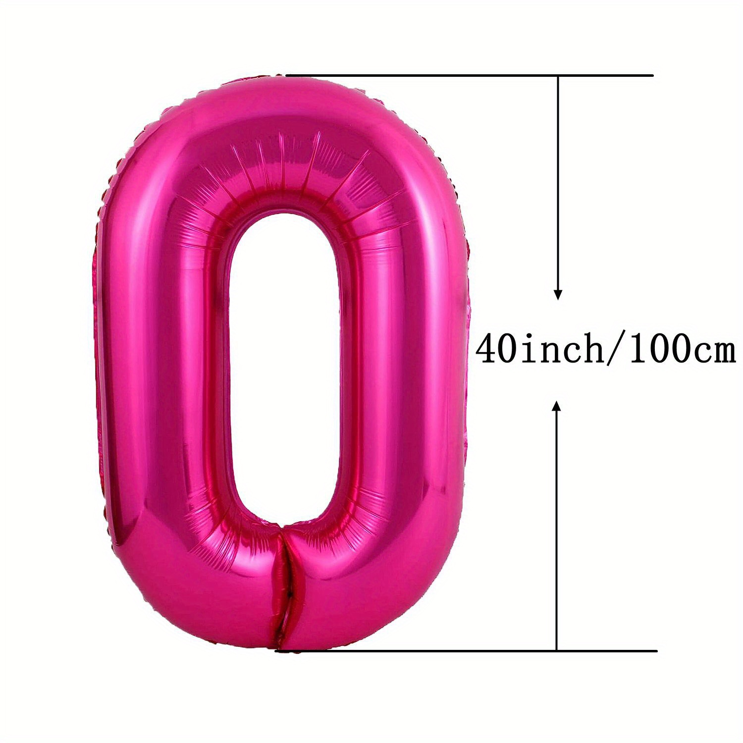 1pc 40 Inch Peach Number 0 9 Balloons Large Mylar Foil Helium Deep Rose  Balloon Birthday Party Celebration - Toys & Games - Temu