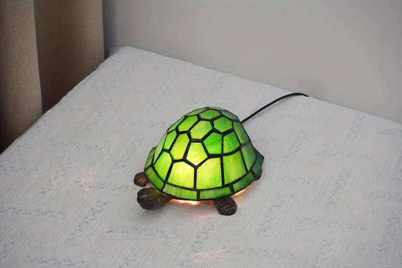 decor, cute green turtle table lamp perfect gift for kids bedroom decor details 2