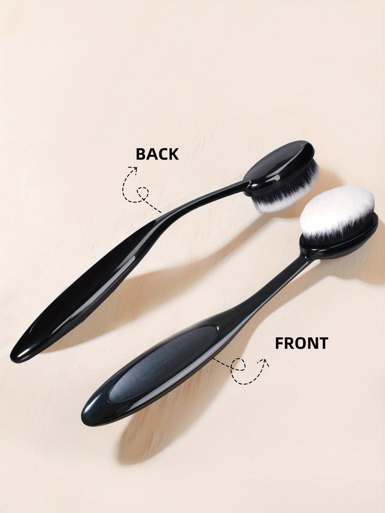 Foundation Brush For Liquid Makeup Oval Toothbrush Shape - Temu