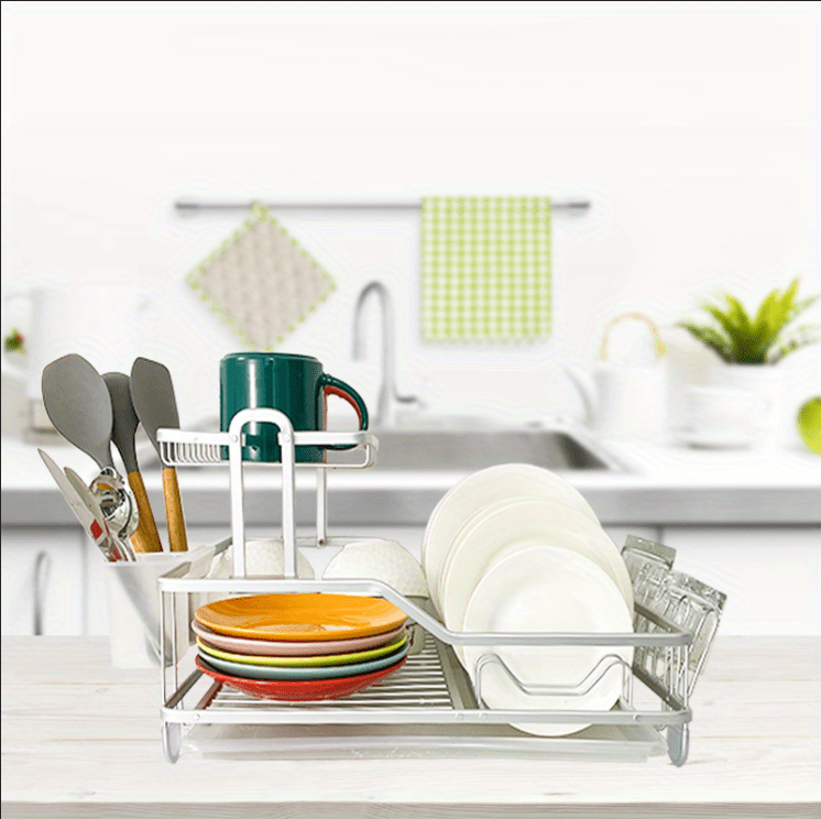 Double layer aluminum dish rack