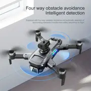 hd dual camera, rmg s99 drone hd dual camera hand gestures to take pictures or videos emergency stop one key take off and landing brushless motor optical flow positioning foldable electric adjustment camera angle four sided obstacle avoidance details 5