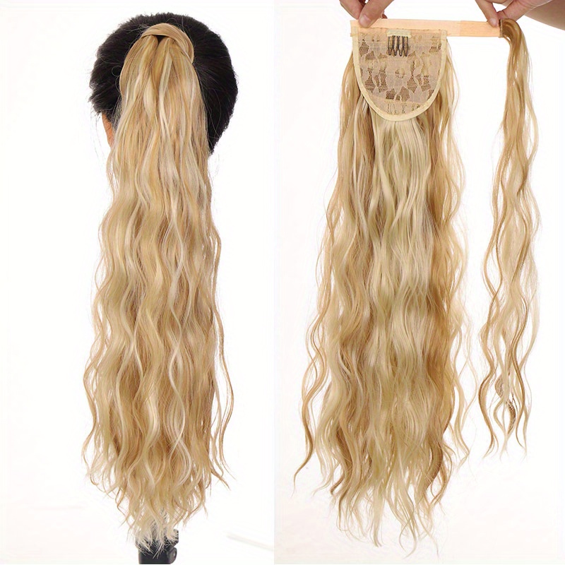 Corn Curly Drawstring Ponytail Hair Extension Long Curly Wavy Ponytail