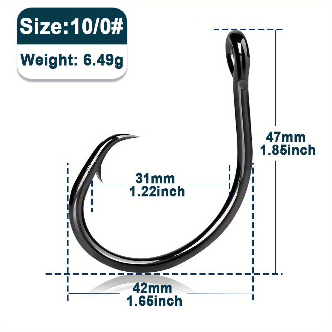 150PCS Circle Hooks, Strong High Carbon Steel Fresh and