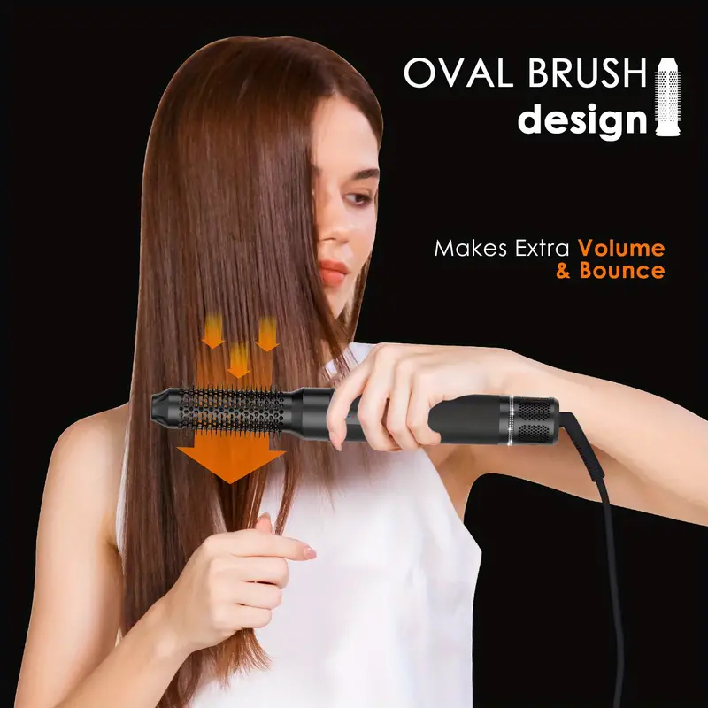 110000rpm high speed hair dryer brush 7 in 1 detachable hair styling tools ionic blow dryer hot air brush curling brush air styling curling iron automatic hair curler wand for men women details 7