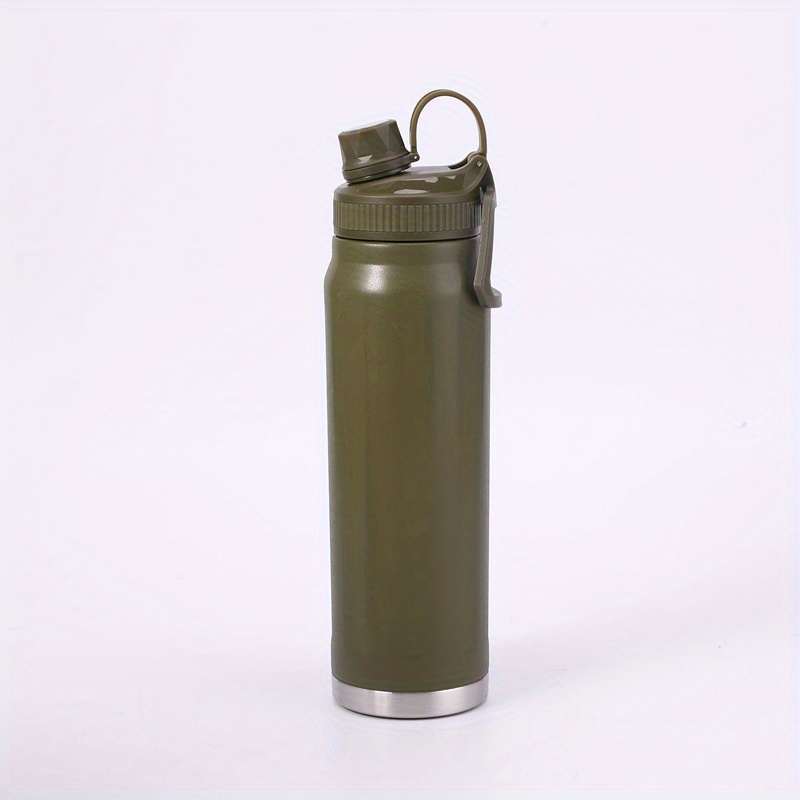  Botella de agua deportiva de 16.9 fl oz, botella de agua  deportiva térmica, taza térmica de acero inoxidable con aislamiento de  pajita, botella de agua para beber (color Ha118-azul, tamaño: 16.9