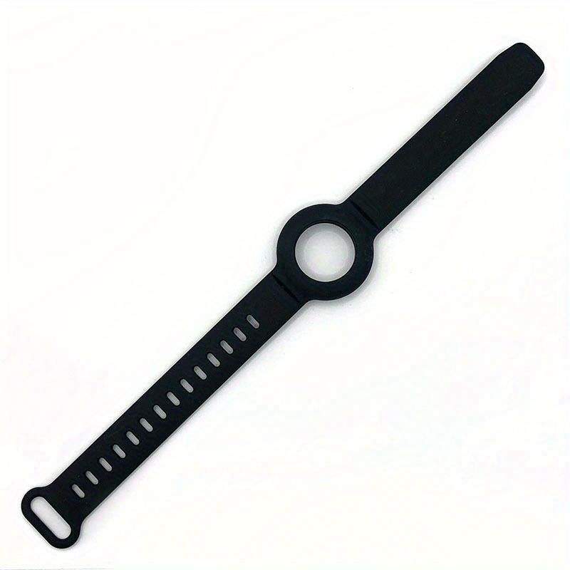 Anti-Lost Silicone Wristband Strap for Apple AirTag - Black