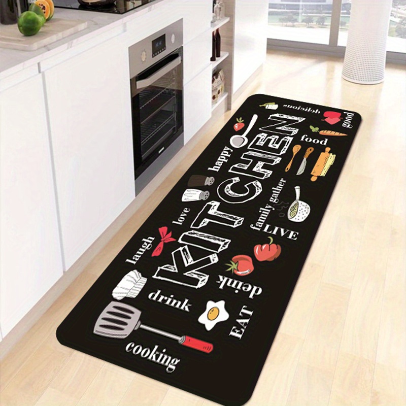 1pc Kitchenware Pattern Kitchen Rug