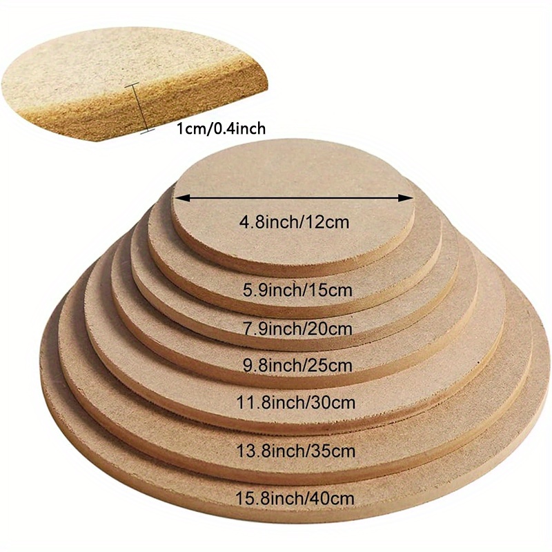 7pcs Pottery Supplies Round Ceramic Art Drying Boards Fixed Clay Boards