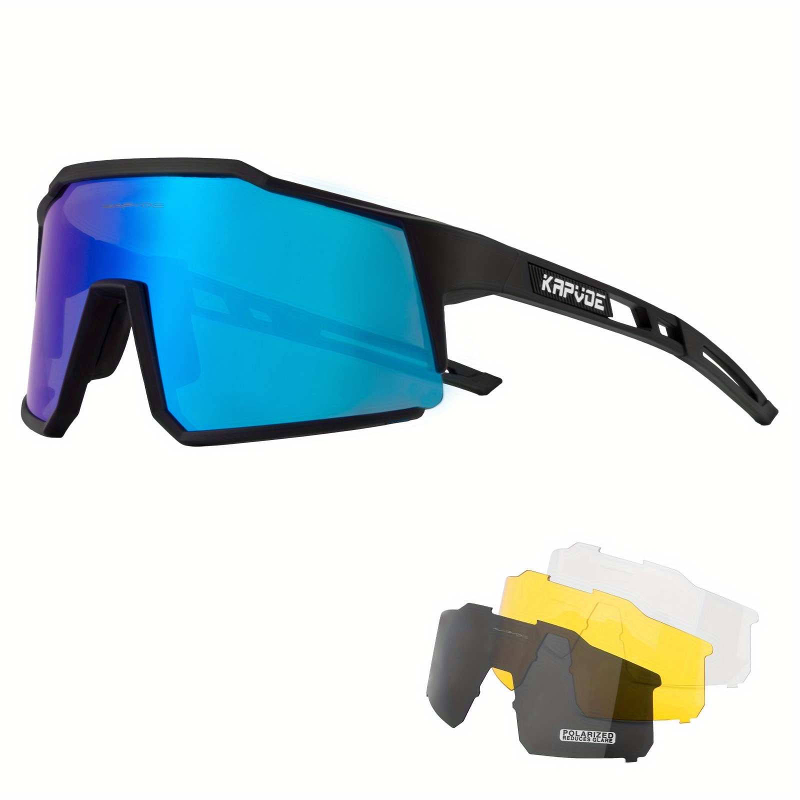 Polarized Fishing Glasses, 1 Lens Men Women Mountain Bike Cycling Glasses, Bicycle Riding Protection Sunglasses, Fishing Hiking Fashion Baseball