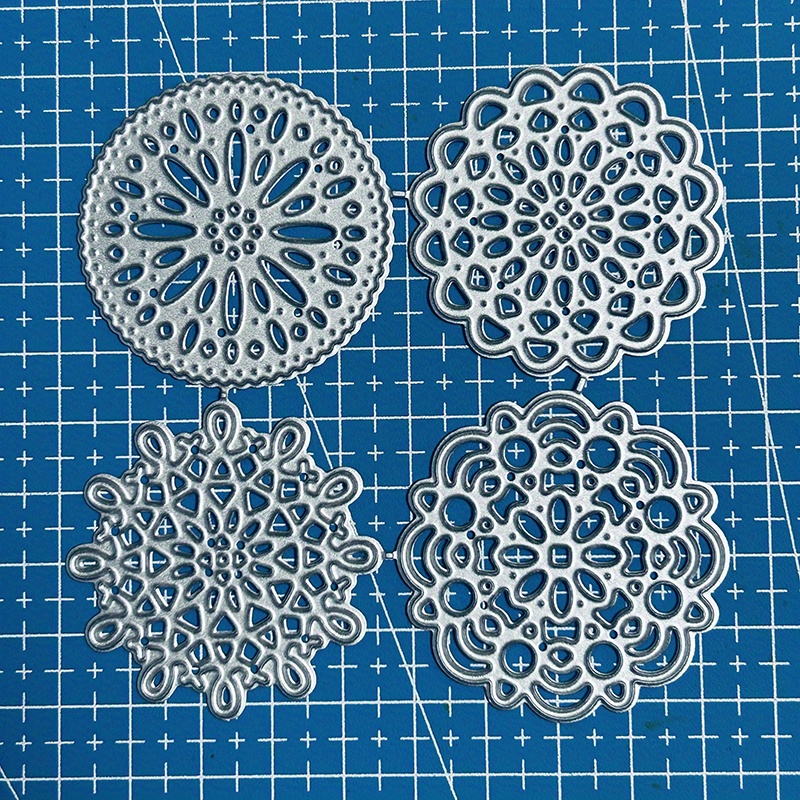 4pcs/lot Round Shape Lace Metal Cutting Dies Cut Stencils For Scrapbooking Album Decorative