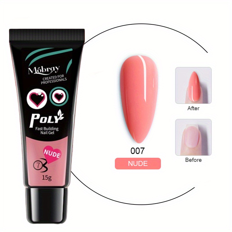 Pink Clear Poly Extension Gel Fast Building Gel For Beginners